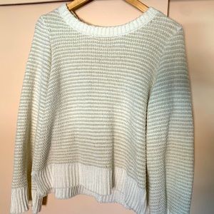 Moth L Creme and gold sweater